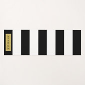 白黒ストライプのストライプの文字、行、名前 ヨガマット (正面(横))