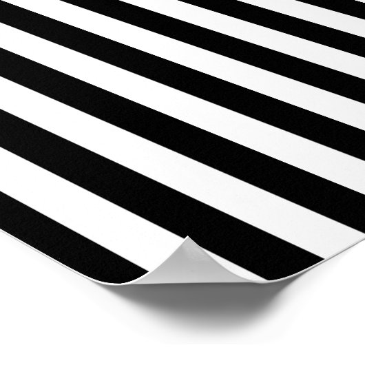 白黒ストライプのストライプの; ポスター (角)