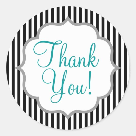 白黒ストライプのストライプの; ラウンドシール (正面)