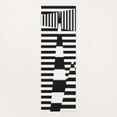 白黒ストライプのストライプ ヨガマット (裏面)