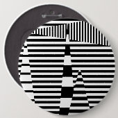 白黒ストライプのストライプ 缶バッジ (正面&裏面)