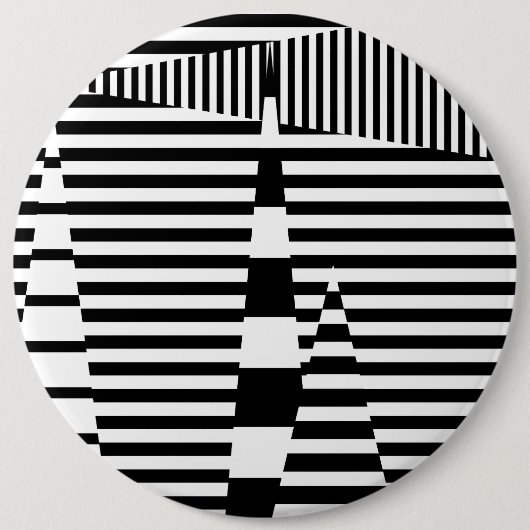 白黒ストライプのストライプ 缶バッジ (正面)