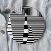 白黒ストライプのストライプ 缶バッジ (インサイチュ)