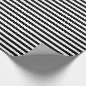 白黒ストライプのデザインパターン ラッピングペーパー (角)