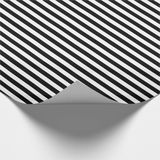 白黒ストライプのデザインパターン ラッピングペーパー (角)