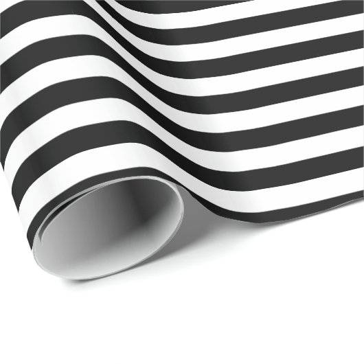白黒ストライプのデザインパターン ラッピングペーパー (ロールコーナー)