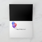 白黒ストライプのハイヒール誕生日 カード (内部)