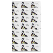 白黒ストライプのハイヒール スモールペーパーバッグ (裏面)