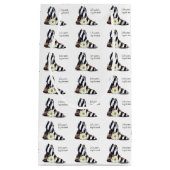 白黒ストライプのハイヒール スモールペーパーバッグ (正面)