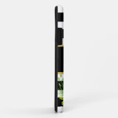 白黒ストライプのフローラ金ゴールド | スタイリッシュ Case-Mate iPhoneケース (裏面/右)