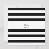 白黒ストライプのブライダルシャワー 招待状 (裏面)