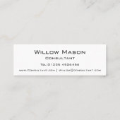 白黒ストライプのプロフェッショナル名刺 スキニー名刺 (裏面)