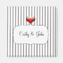 白黒ストライプのモダンな結婚式