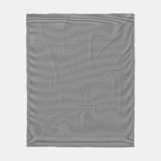 白黒ストライプのモダンエレガントテンプレート フリースブランケット (正面)