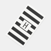 白黒ストライプのモダンモノグラムの (コーナー)