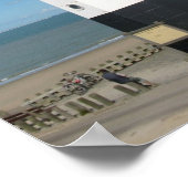 白黒ストライプのライトハウスフォトポスタープリント ポスター (角)