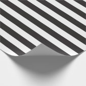 白黒ストライプの包装紙 ラッピングペーパー (角)