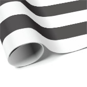 白黒ストライプの包装紙 ラッピングペーパー (ロールコーナー)