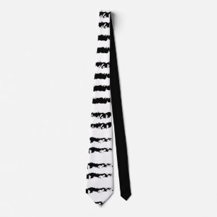 白黒ストライプの型 ネクタイ