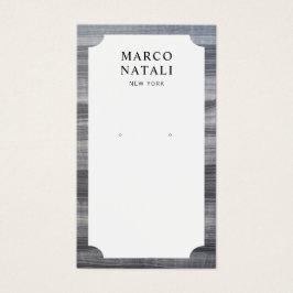 白黒ストライプの大理石イヤリング表示カード