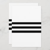 白黒ストライプの招待状 招待状 (正面/裏面)