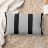 白黒ストライプの枕 ランバークッション (ブランケット)