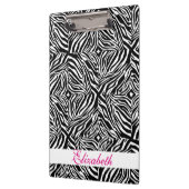 白黒ストライプの模様のゼブラコート クリップボード (左)