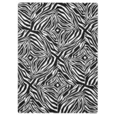 白黒ストライプの模様のゼブラコート クリップボード (裏面)