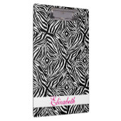 白黒ストライプの模様のゼブラコート クリップボード (右)