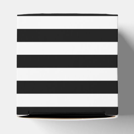 白黒ストライプの結婚の フェイバーボックス (上部)