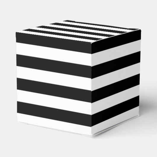 白黒ストライプの結婚の フェイバーボックス (裏面サイド)