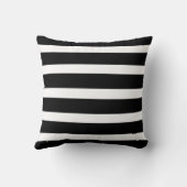 白黒ストライプの装飾用クッション クッション (裏面)