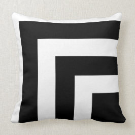 白黒ストライプの装飾用クッション クッション