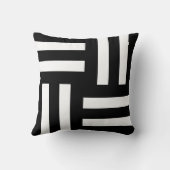 白黒ストライプの装飾用クッション クッション (裏面)