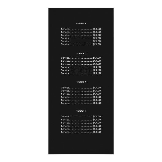 白黒ストライプの金ゴールドフェイク続価格 ラックカード (裏面)