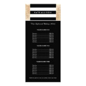 白黒ストライプの金ゴールドフェイク続価格 ラックカード (正面)