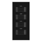 白黒ストライプの金ゴールドフェイク続価格 ラックカード (裏面)