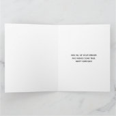 白黒ストライプの80誕生日 カード (内部)