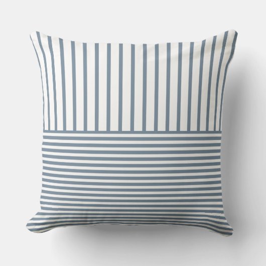 白黒ストライプの クッション (正面)