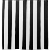 白黒ストライプの シャワーカーテン (正面)