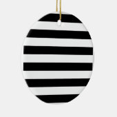 白黒ストライプの セラミックオーナメント (右)