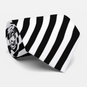 白黒ストライプの ネクタイ (ロール)