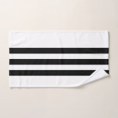 白黒ストライプの バスタオルセット (ハンドタオル)