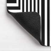 白黒ストライプの マウスパッド (コーナー)