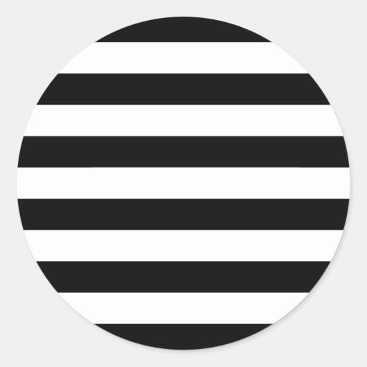 白黒ストライプの ラウンドシール (正面)