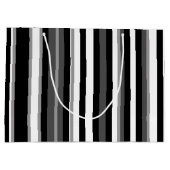 白黒ストライプの ラージペーパーバッグ (裏面)