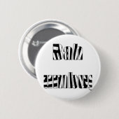 白黒ストライプの 缶バッジ (正面&裏面)