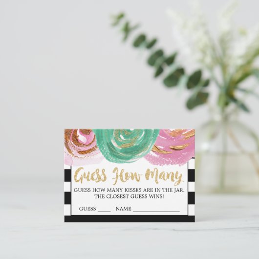 白黒ストライプはキス・カードの数を推測 エンクロージャーカード (スタンド正面)