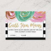 白黒ストライプはキス・カードの数を推測 エンクロージャーカード (正面)