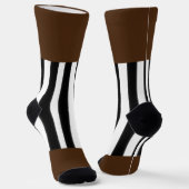 白黒ストライプオンブラウン ソックス (傾斜あり)